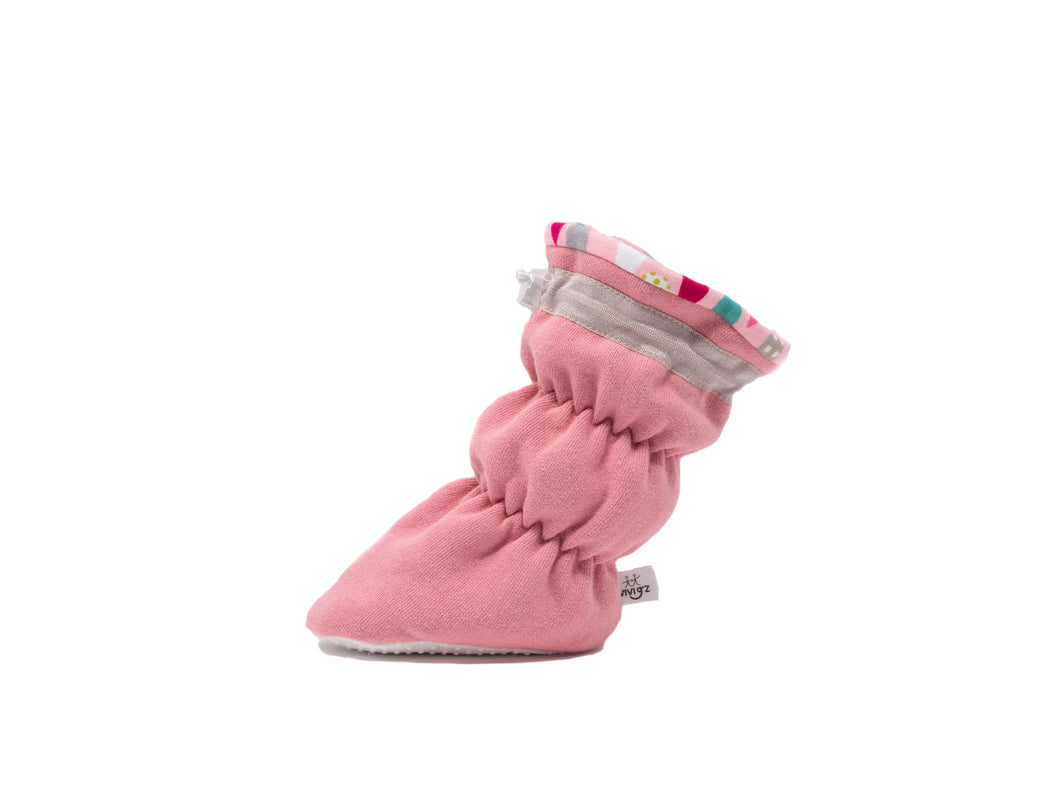 Vivi G'z Pink with Print Liner Basic Baby Bootie